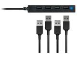Conceptronic 4-port hub USB-A2.0->4xA2.0 slim without mains. sw, HUBBIES05B  снимка №4