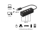 Equip 4-Port USB-A2.0-Hub->4xUSB-A 2.0 480Mbps, 128955 снимка №2 Equip 4-Port USB-A2.0-Hub->4xUSB-A 2.0 480Mbps, 128955 снимка №2