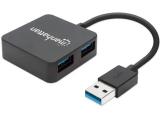 Описание и цена на USB Hub Manhattan  USB HUB 4-port USB 3.0 black