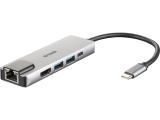 Флашка ( флаш памет ) D-LINK DUB-M520 5-in-1 USB-C Hub with HDMI/USB-PD/GBE retail