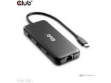Club 3D USB-C 8in1-hub >DP1.4/HDMI2.0/USB-C/LAN 8K30Hz PD100W retail  снимка №5
