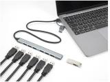 DeLock 7 Port Slim USB Hub with USB Type-C or USB Type-A  снимка №3
