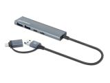 Описание и цена на USB Hub Manhattan  4-Port USB A/C Hub 2x USB-A 2x USB-C Ports, 181075