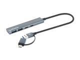 Manhattan 4-Port USB A/C Hub 2x USB-A 2x USB-C Ports, 181075  снимка №2