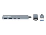 Manhattan 4-Port USB A/C Hub 2x USB-A 2x USB-C Ports, 181075  снимка №3