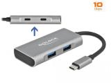 DeLock HUB USB 3.2Gen2 Type-C 2xType-A Bu 2xType-C Bu external, 63260  снимка №2