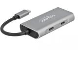 DeLock HUB USB 3.2Gen2 Type-C 2xType-A Bu 2xType-C Bu external, 63260  снимка №4