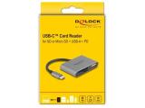 DeLock USB-C Card Reader for SD and Micro SD memory cards, 91016  снимка №3