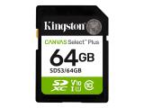 Описание и цена на Memory Card Kingston 64GB Canvas Select Plus SD memory card SD Class 10, UHS-I, U1/U3