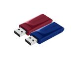 Описание и цена на USB Flash Verbatim 32GB Store’n GO Slider red & blue 2pcs