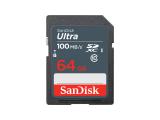 Флашка ( флаш памет ) SanDisk Ultra SDXC Class 10 UHS-I U1 100 MB/s, SDSDUNR-064G-GN3IN