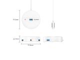 Orico HUB USB3.1 Type-C 4 port - 4 x USB3.0 White, Audio/Mic x 1 - YS4-C3-03-WH-BP  снимка №2