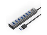 Описание и цена на USB Hub Orico  USB3.0 HUB 7 port Black - CL7U-U3-10-GY-BP