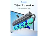Orico USB3.0 HUB 7 port Black - CL7U-U3-10-GY-BP  снимка №6