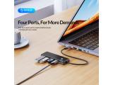 Orico USB3.1 HUB Type-C - 2 x USB3.0, 2 x USB-C - PAPW2AC-C3-05-BK-EP  снимка №3