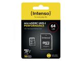 Описание и цена на Memory Card Intenso 64GB MicroSDXC UHS-I, 3424490