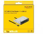 DeLock 3.5 USB 2.0 Card Reader 5 Slot + 1 x USB 2.0 Type-A, 91708  снимка №5