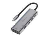 Описание и цена на USB Hub MediaRange  USB Type-C 5-in-1 Multiport Adapter, Silver, MRCS511