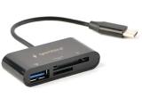 Gembird Compact USB Type C SDXC Combo Cardreader black, UHB-CR3-02 снимка №4 Gembird Compact USB Type C SDXC Combo Cardreader black, UHB-CR3-02 снимка №4
