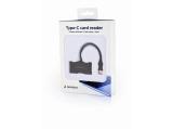 Gembird Compact USB Type C SDXC Combo Cardreader black, UHB-CR3-02 снимка №6 Gembird Compact USB Type C SDXC Combo Cardreader black, UHB-CR3-02 снимка №6