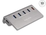 Флаш памет DeLock USB 10 Gbps Hub with 4 USB Type-A Ports + 1 Fast Charging Port incl. Power Supply, 64182. Цена и спецификации. Флаш памет DeLock USB 10 Gbps Hub with 4 USB Type-A Ports + 1 Fast Charging Port incl. Power Supply, 64182. Цена и спецификации.