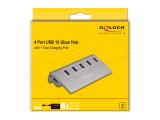 DeLock USB 10 Gbps Hub with 4 USB Type-A Ports + 1 Fast Charging Port incl. Power Supply, 64182 снимка №5 DeLock USB 10 Gbps Hub with 4 USB Type-A Ports + 1 Fast Charging Port incl. Power Supply, 64182 снимка №5