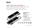 Club 3D CSV-1599 USB‑C 10Gbps 6‑in‑1 Hub HDMI 8K60Hz/4K120Hz USB‑A×2 RJ45 2.5G USB‑C×2 PD100W снимка №2 Club 3D CSV-1599 USB‑C 10Gbps 6‑in‑1 Hub HDMI 8K60Hz/4K120Hz USB‑A×2 RJ45 2.5G USB‑C×2 PD100W снимка №2