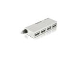 Флашка ( флаш памет ) DeLock USB-Hub 4-Port USB, silver, slim external, 87445