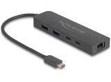 Флашка ( флаш памет ) DeLock 10 Gbps USB Hub with 2.5 Gigabit LAN port and PD 85W, 64110