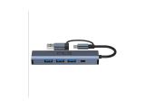 INCA 5-Port Hub IUTP-5T USB-C/A->3xUSB-A3.0/RJ45 5Gbit/s large  снимка №2