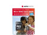 Описание и цена на Memory Card AgfaPhoto 64GB MicroSDXC UHS-I High Speed Class 10 U1 + Adapter, 10582