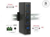 DeLock External Industry Hub 4 x USB 5 Gbps Type-A with 20 kV ESD protection, 63309 снимка №2 DeLock External Industry Hub 4 x USB 5 Gbps Type-A with 20 kV ESD protection, 63309 снимка №2