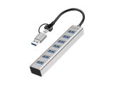 Флашка ( флаш памет ) LogiLink  USB 3.0 HUB, 7-Ports, 7x USB-A, 5 Gbit/s, silver, UA0441
