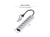 LogiLink USB 3.0 HUB, 7-Ports, 7x USB-A, 5 Gbit/s, silver, UA0441 снимка №4 LogiLink USB 3.0 HUB, 7-Ports, 7x USB-A, 5 Gbit/s, silver, UA0441 снимка №4