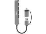 Флашка ( флаш памет ) Port USB-C Hub 4 3.0 5Gbps Splitter Adapter Grey, 900161