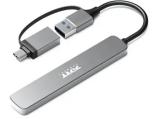 Port USB-C Hub 4 3.0 5Gbps Splitter Adapter Grey, 900161  снимка №3