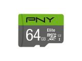 Флаш памет PNY Elite MicroSDXC Class 10 U1 retail, P-SDUX64U185GW-GE. Цена и спецификации.