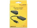 DeLock USB 3.1 Gen 1 Card Reader USB Type-C Stecker 4 Slots, 91740  снимка №3