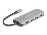 DeLock 7 Port USB 10 Gbps Hub and 4K HDMI output with USB Type-C connection and PD 3.0 90W, 64323 снимка №2 DeLock 7 Port USB 10 Gbps Hub and 4K HDMI output with USB Type-C connection and PD 3.0 90W, 64323 снимка №2