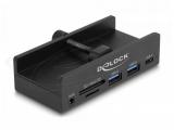 Нови модели и предложения за флашка DeLock External USB 5 Gbps 3 Port Hub 2 x USB Type-A, 1 x USB Type-C and 2 Slot Card Reader with Locking Screw, 64285