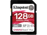 Флаш памет Kingston Canvas React Plus V60 SD memory card for 4K professional UHS-II SDR2V6/128GB. Цена и спецификации.