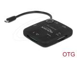 Флаш памет DeLock Micro USB OTG Card Reader + 3 port USB Hub, 65529. Цена и спецификации.
