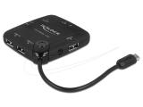 DeLock Micro USB OTG Card Reader + 3 port USB Hub, 65529  снимка №2