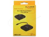 DeLock Micro USB OTG Card Reader + 3 port USB Hub, 65529  снимка №4