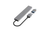 Hama USB хъб, 4 порта, USB 3.2 Gen 1, 5 Gbit/s, ултратънък, вкл. USB-C адаптер, 200141  снимка №2