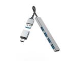 Hama USB хъб, 4 порта, USB 3.2 Gen 1, 5 Gbit/s, ултратънък, вкл. USB-C адаптер, 200141  снимка №3