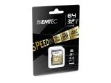 64GB Emtec SDXC SpeedIN Pro 64GB UHS-I U3 V30, ECMSD64GXC10SP снимка №2 Emtec SDXC SpeedIN Pro 64GB UHS-I U3 V30, ECMSD64GXC10SP 64GB снимка №2