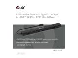 Club 3D USB-C 10in1 HUB >HDMI/3xUSB-C/3xUSB/LAN 8K30Hz PD140W retail, CSV-2550  снимка №6