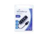 MediaRange USB Hub 4-Port USB 2.0 External Black, MRCS502  снимка №2