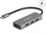 Флаш памет DeLock 4 Port USB 5 Gbps Hubwith USB Type-C Connector, 63173. Цена и спецификации.